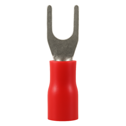 [1845] TERMINAL PREAISLADO A-9  ROJO HORQUILLA 3MM