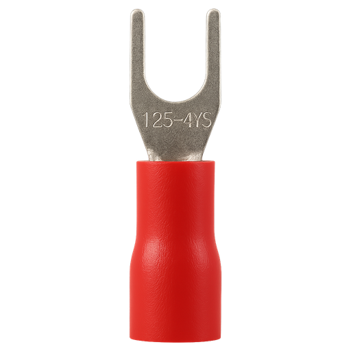 [1849] TERMINAL PREAISLADO A10 ROJO HORQUILLA 4MM