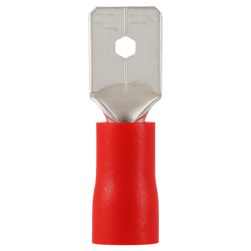 [1847] TERMINAL PREAISLADO A17 ROJO MACHO  6.3MM