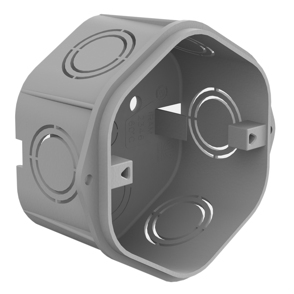 [6227] CAJA EMBUTIR PLASTICA OCTOGONAL